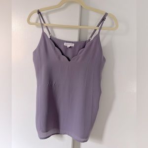 Socialite Lavender Adjustable Strap Tank Top